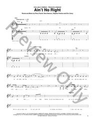 Ain't No Right Guitar and Fretted sheet music cover